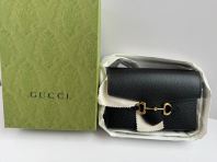 Preloved Brand New GUCCI Black Calfskin Horsebit Shoulder Bag