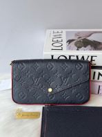 Preloved Excellent Condition LV Felicie Pochette Empreinte Leather Navy Blue S260320-01