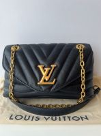 Preloved Excellent LV Quilted Leather New Wave MM Chain Bag-Microchip (S260520-02)