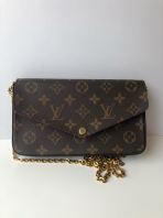 Preloved Excellent LV Pochette F��licie Monogram Velvet Interior Crossbody Bag (S260522-07)