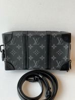 Preloved Excellent LOUIS VUITTON Monogram Eclipse Canvas Soft Trunk Wallet Bag with minor smell interior C-OS251014-02