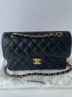 Preloved Unused Like New CHANEL Caviar Quilted Small Double Flap Black (2023) (S260524-03)