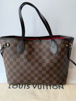 Preloved Excellent LV Neverfull PM Damier Ebene Canvas, no pouch and with signs of usage on handle S260516-05