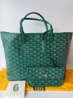 Preloved Like New Goyard Saint Louis PM Tote Bag Green S260612-02
