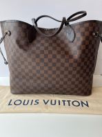 Preloved Excellent Louis Vuitton Neverfull GM Damier Ebene Tote Bag without pouch S260309-05