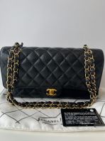 Preloved Excellent Chanel Classic Flap Bag Black Caviar Leather GHW SBO260518-12