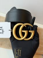 Preloved Excellent Gucci GG Marmont Belt 80cm Black Leather S260703-04