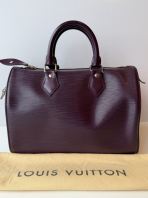 Preloved LV Speedy 30 Purple Epi Leather in Excellent condition and with signs of usage S260707-05