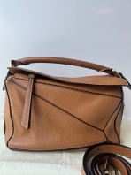 Preloved Excellent Loewe Puzzle Small Tan brown Calfskin Leather Bag with signs of usage SBO260630-05