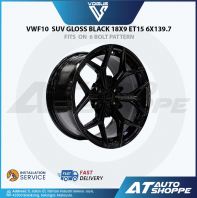 VOGUE VWF10 SUV GLOSS BLACK 18x9 ET15 6x139.7 FITS ON 6 BOLT PATTERN (1 PIECE) VOGUE VWF10 SUV GLOSS BLACK 18x9 ET15 6x139.7 FITS ON 6 BOLT PATTERN (1 PIECE)