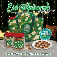 RAYA AIDILFITRI SEASON PACKAGING, RAYA PACKAGE,  CUSTOM COMPANY NAME, COOKIES PACKAGING, HARDCOVER PACKAGING