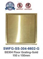 SWFG-SS-304-6602-G  SUS304 FLOOR GRATING GOLD 150x150MM