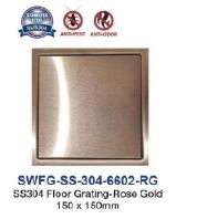SWFG-SS-304-6602-RG  SUS304 FLOOR GRATING ROSE GOLD 150x150MM