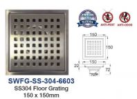 SWFG-SS-304-6603  SUS304 FLOOR GRATING 150x150MM