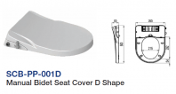 MANUAL BIDET SEAT COVER D SHAPE  SCB-PP-001D