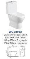 WC-2103A WASHDOWN TWO PIECE CLOSET S-TRAP 250MM