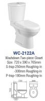 WC-2122A WASHDOWN TWO PIECE CLOSET P-TRAP 180MM