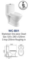WC-B01 CHILDREN WC WASHDOWN ONE PIECE CLOSET S-TRAP 200MM
