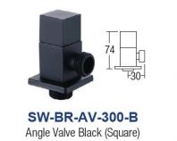 SW-BR-AV-300-B  Angle Valve BLACK - Brass