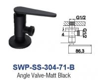 SWP-SS-304-71-B  Angle Valve - SUS304 MATT BLACK