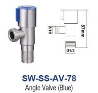 SW-SS-AV-78  Angle Valve BLUE - SUS304