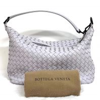SOFT PURPLE INTRECCIATO NAPPA SMALL SHOULDER BAG IN DARK BROWN HW (2ND HAND)