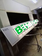 Custom 3D lightbox signage with poly base