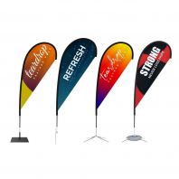 3.4m Mesh Teardrop Flag Fabric Stand