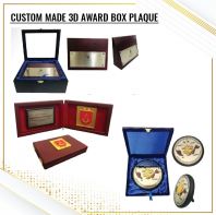 CUSTOM MADE 3D AWARD BOX PLAQUE CUSTOM MADE 3D AWARD BOX PLAQUE