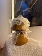 E2492   Graceful Pink & White Rose Scarf Bouquet