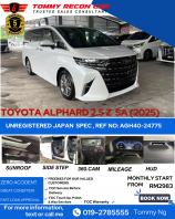 2025 TOYOTA ALPHARD 2,5 Z HUD SIDE STEP 5A 6800KM 2025 TOYOTA ALPHARD 2,5 Z HUD SIDE STEP 5A 6800KM