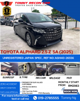 2025 TOYOTA ALPHARD 2.5 Z HUD 5A 3900KM 2025 TOYOTA ALPHARD 2.5 Z HUD 5A 3900KM