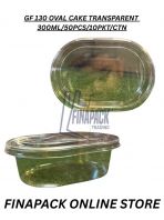 GF130 OVAL CAKE TRANSPARENT 300ML 50PCS/10PKT/CTN