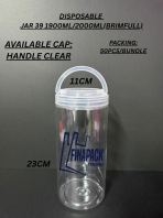 DISPOSABLE JAR 39 CLEAR HANDLE CAP