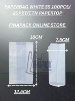 PAPERBAG 5S WHITE 100PCS/20PKT/CTN