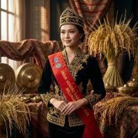 Embroidery/Sulam Sach/Selempang Unduk Ngadau (Rayon Thread)