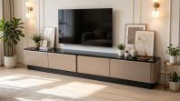 Modern Curved TV Cabinet