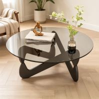 Modern Round Glass Coffee Table