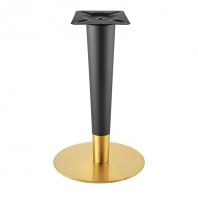 2 Tone Black and Gold Round Table Base
