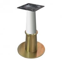 2 Tone White and Gold Bucket Round Table Base