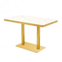 Sintered Stone with Golden Edge Restaurant Table