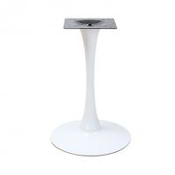 Mild Steel White Slender-waisted Column Round Table Base