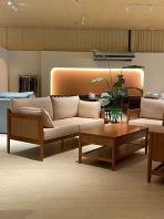 Rattan Light Walnut Sofa