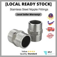 1/8" 1/4" 3/8" 1/2" 3/4" 1" Male To Male Thread Stainless Steel 304 Pipe Connector Nipple Fittings