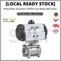 Pneumatic Double Acting Actuator with SS304 3 pc Body Ball Valve