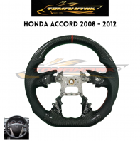 Honda Accord CP 2008-2012 Real Carbon Fiber Flat Bottom Sport Design Steering Wheel