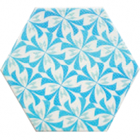 EYR606 (HEXAGON BLUE WHITE)