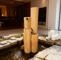 Premium Water Fountain PC1247 Courtyard Garden Flowing Water Landscape Fountain Outdoor Garden Imitation Wood Grain Simple Ornaments  �ߵ���ˮ��Ȫ PC1247 ͥԺ��԰��ˮ������Ȫ ���⻨԰װ�ΰڼ� ��ľ����� ��Լ���װ��Ʒ