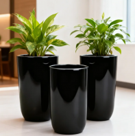 Wholesale Ceramic Garden Pots   High-Quality Bulk Suppliers PC1247-18190-3BK  �մɻ�԰��������   ��Ʒ�ʴ��ڹ�Ӧ��