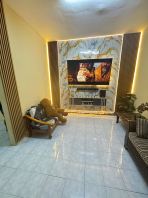 FLUTED PANEL / WPC WALL PANELS WITH MARBLE PANEL AND RUNNING LED - TAMAN SENTOSA, KLANG, SELANGOR